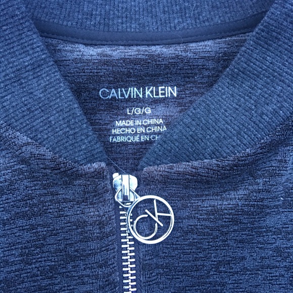 Calvin Klein Gray Track Jacket, Sleeve Detail - Picture 6 of 12